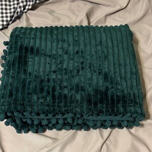 Amazon Dark Green Plush Blanket